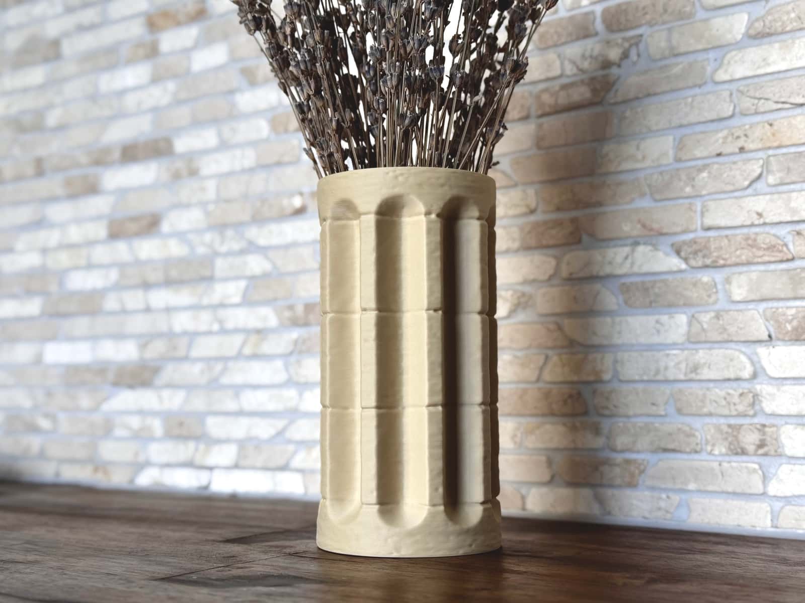 Stone Column - Core Collection - Декоративна Ваза - Desert Tan