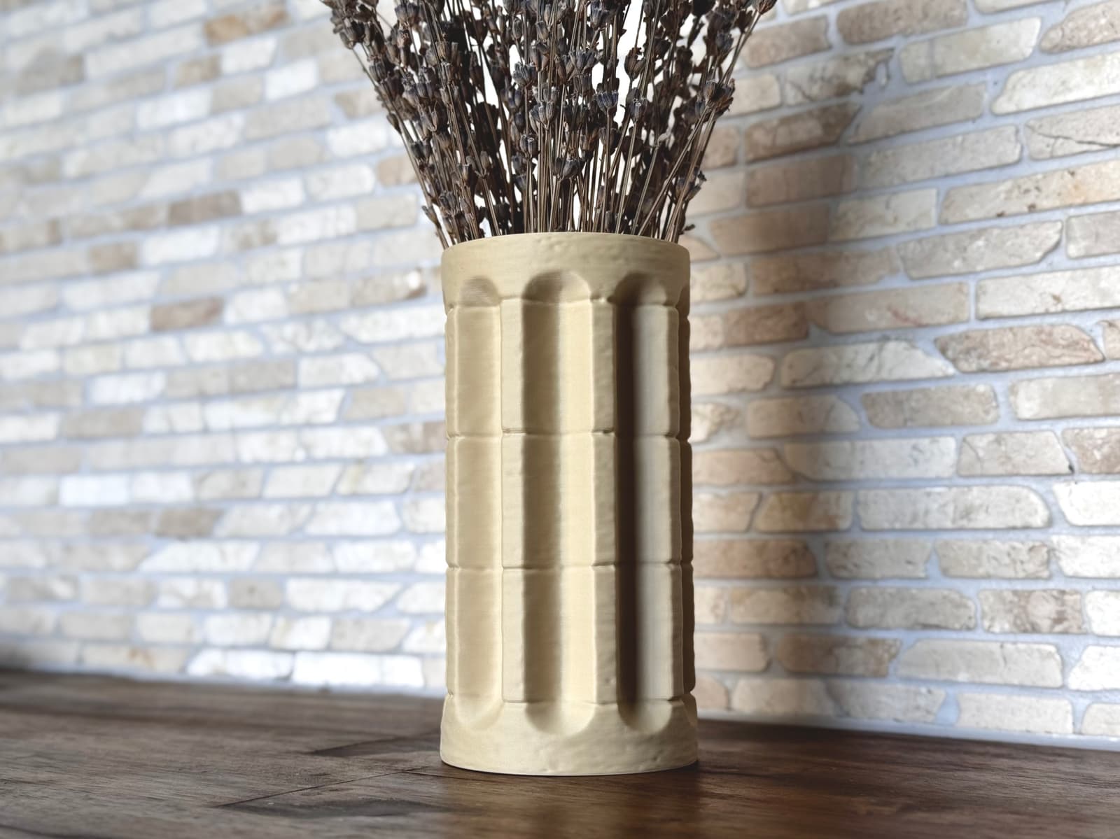 Stone Column - Core Collection - Декоративна Ваза - Desert Tan