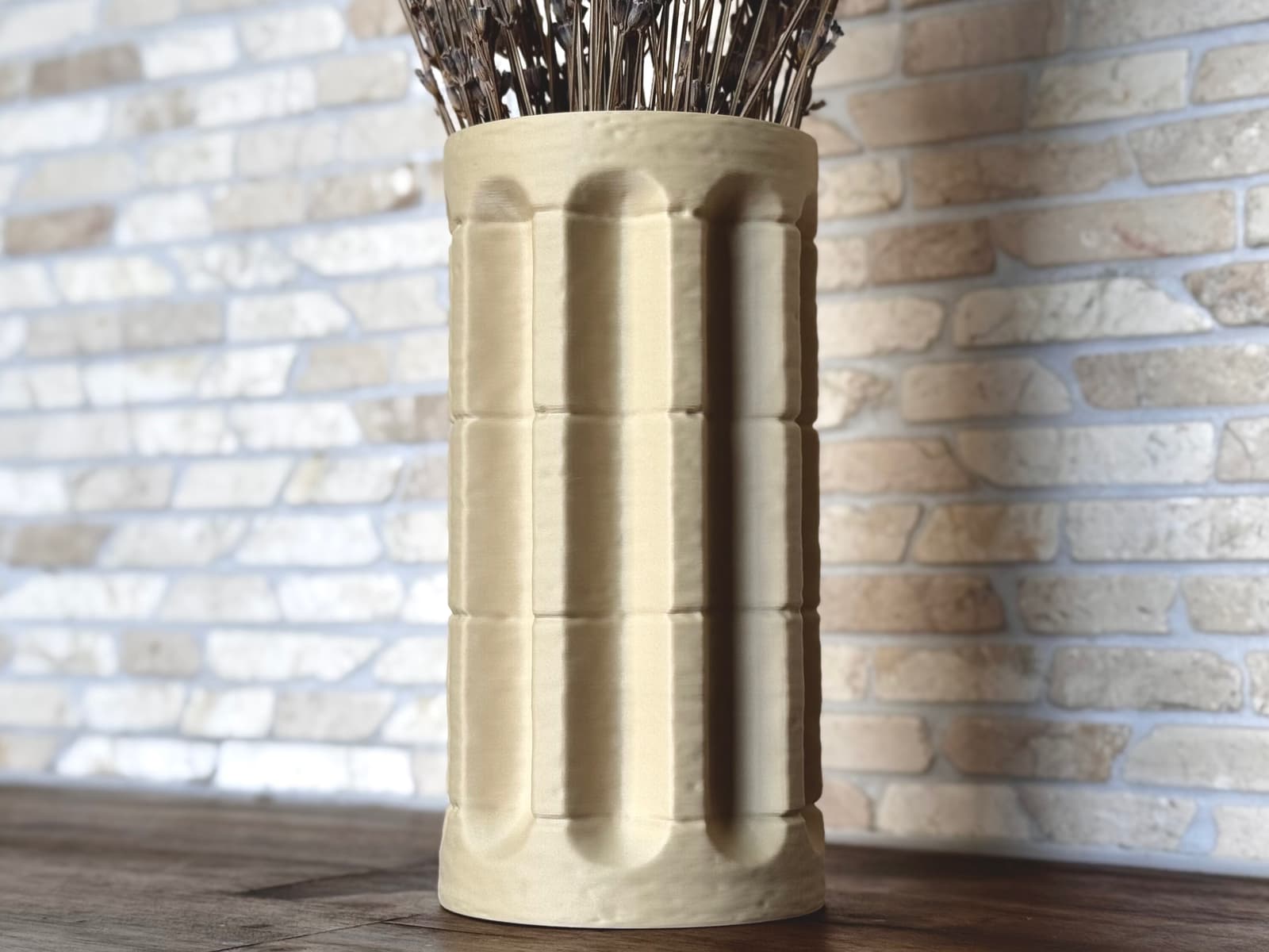 Stone Column - Core Collection - Декоративна Ваза - Desert Tan